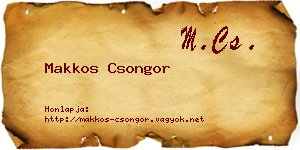 Makkos Csongor névjegykártya