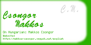 csongor makkos business card